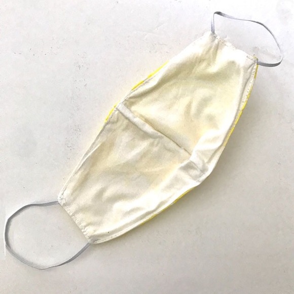 Covid is back - Yellow Brocade Mask - NEW - Picture 3 of 5